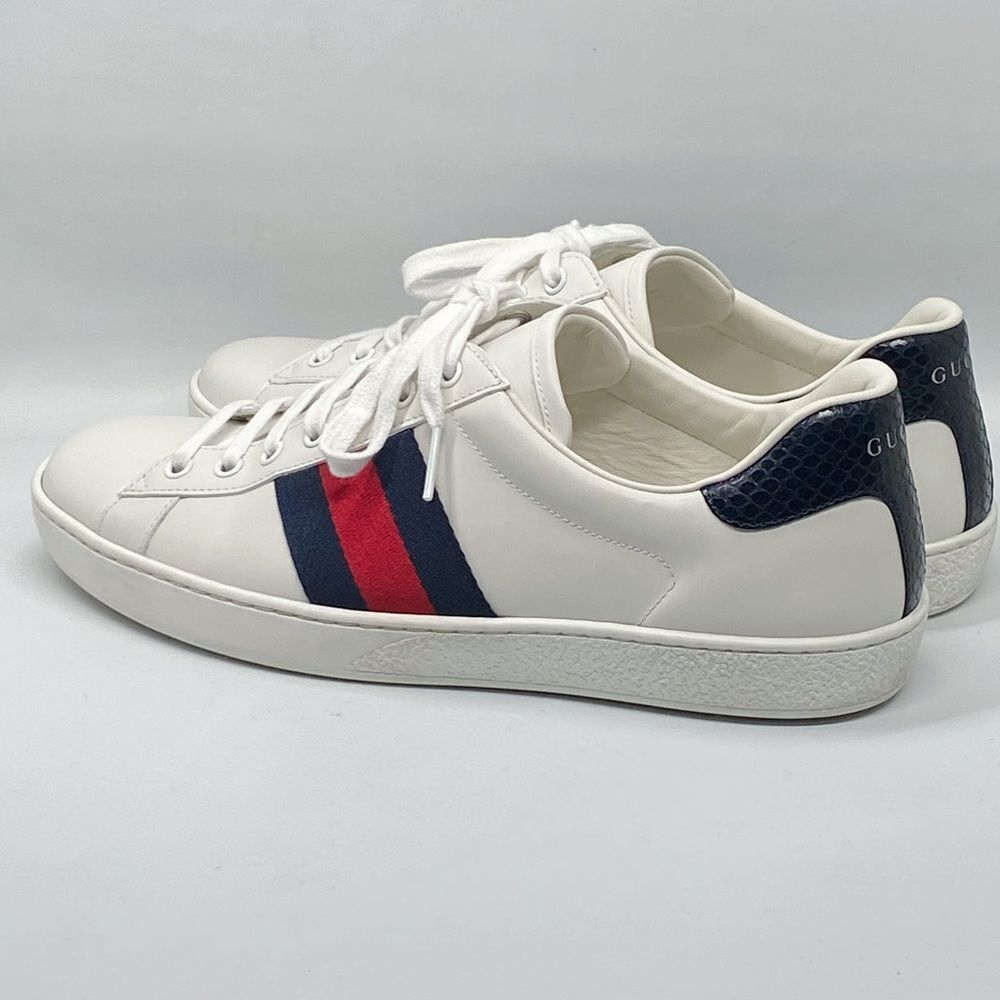 Gucci New Ace Leather Sneakers size 8.5/us size 9.5 - Picture 5 of 12